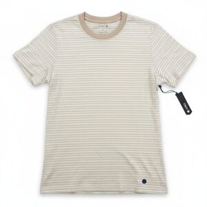 Stance Shirt Men Small Butterblend Crew Neck T Shirt Tan White Spring Streetwear